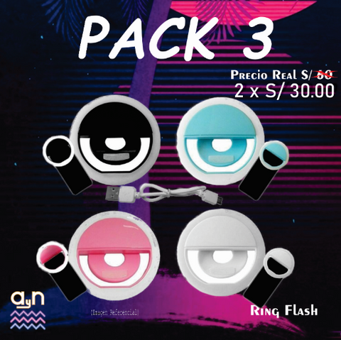 PACK 3 ( 2 ring flash )