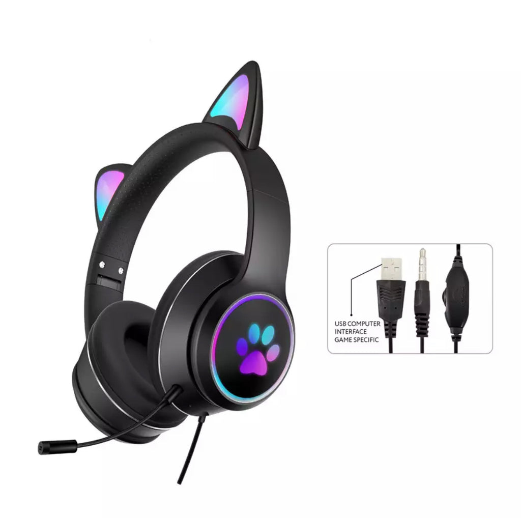 Cascos Audifonos Orejas De Gato Amazon Auriculares Para Niños